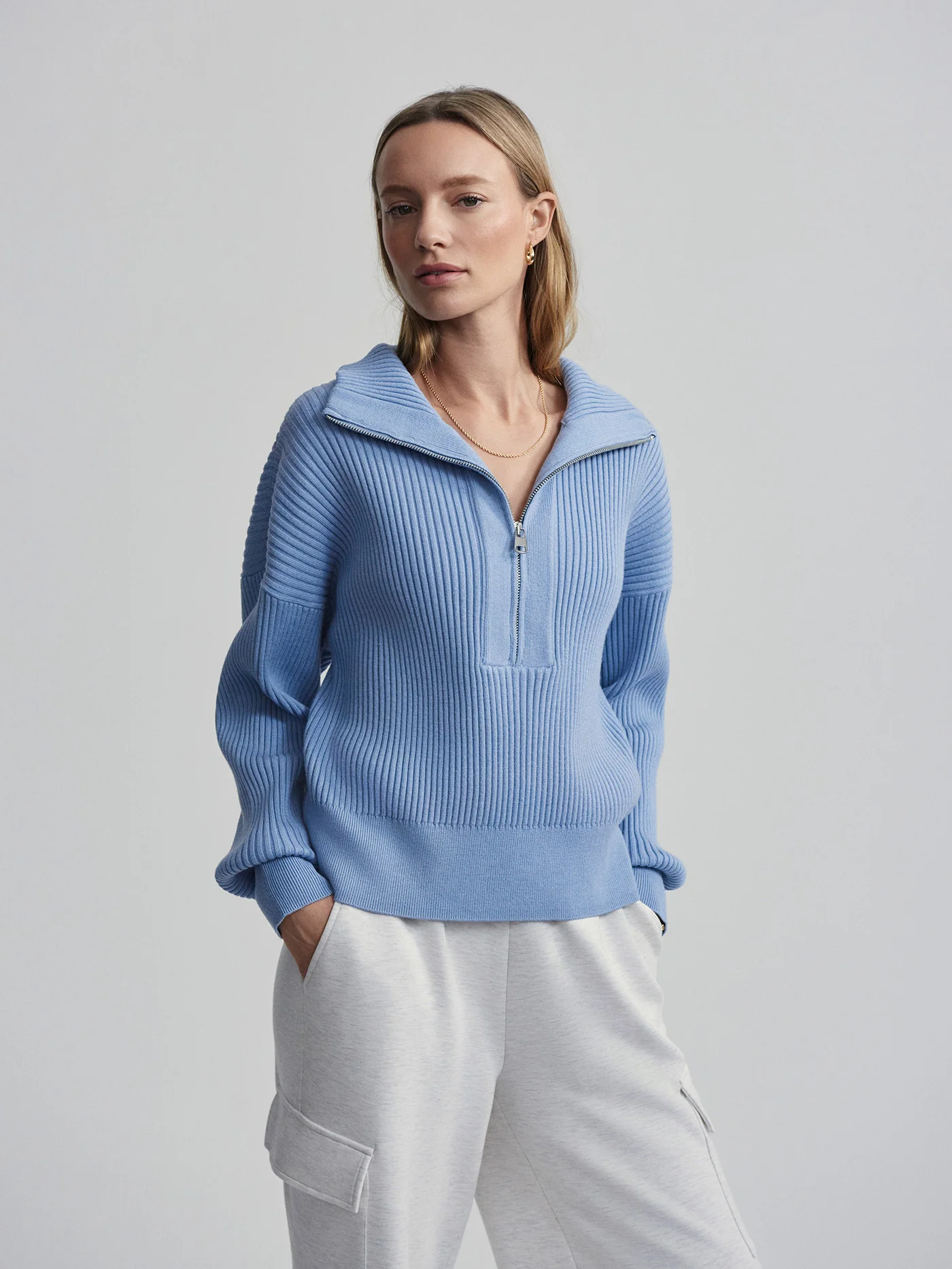 Janie Half Zip Knit