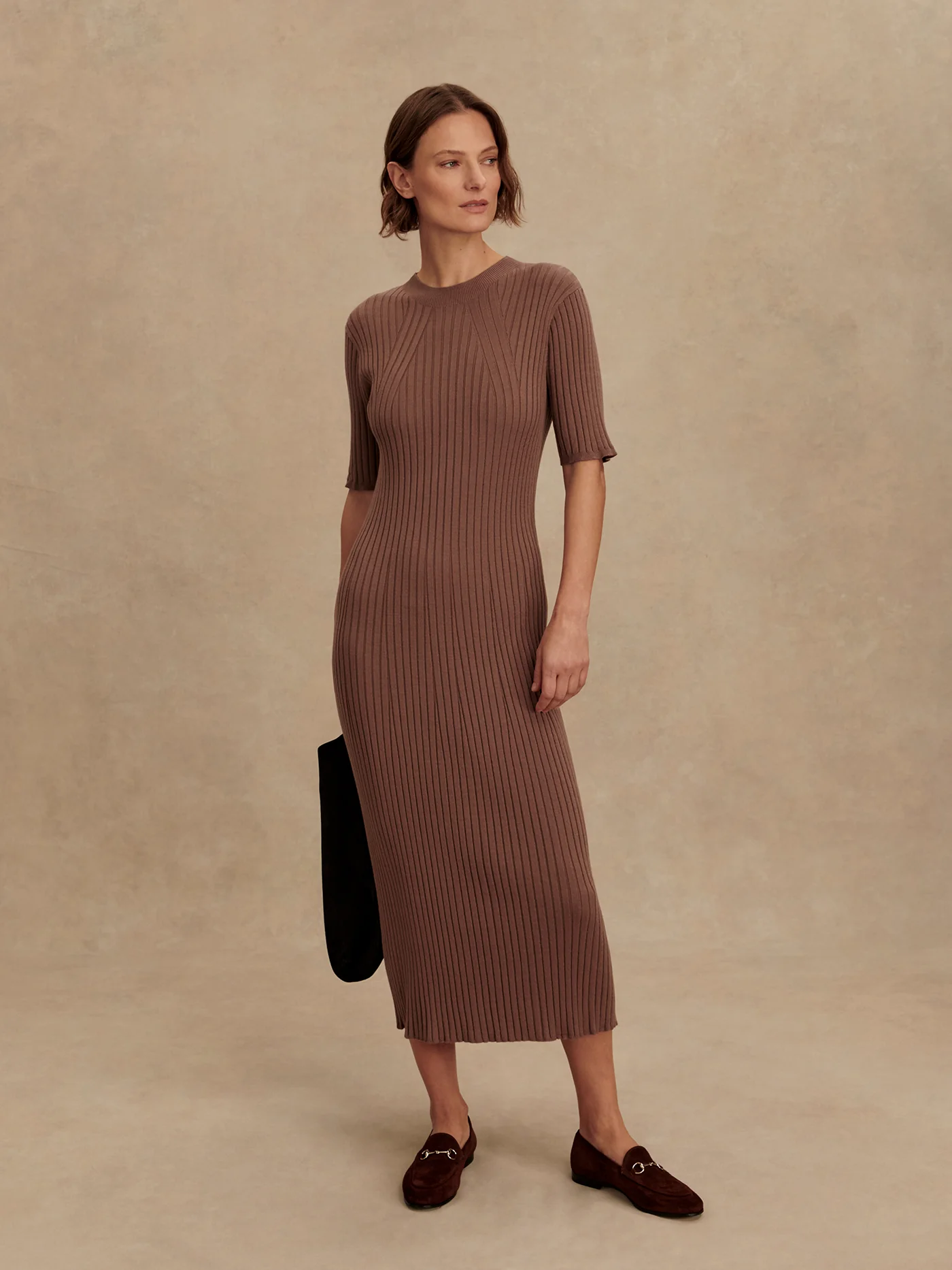 Maeve 2.0 Rib Knit Midi Dress