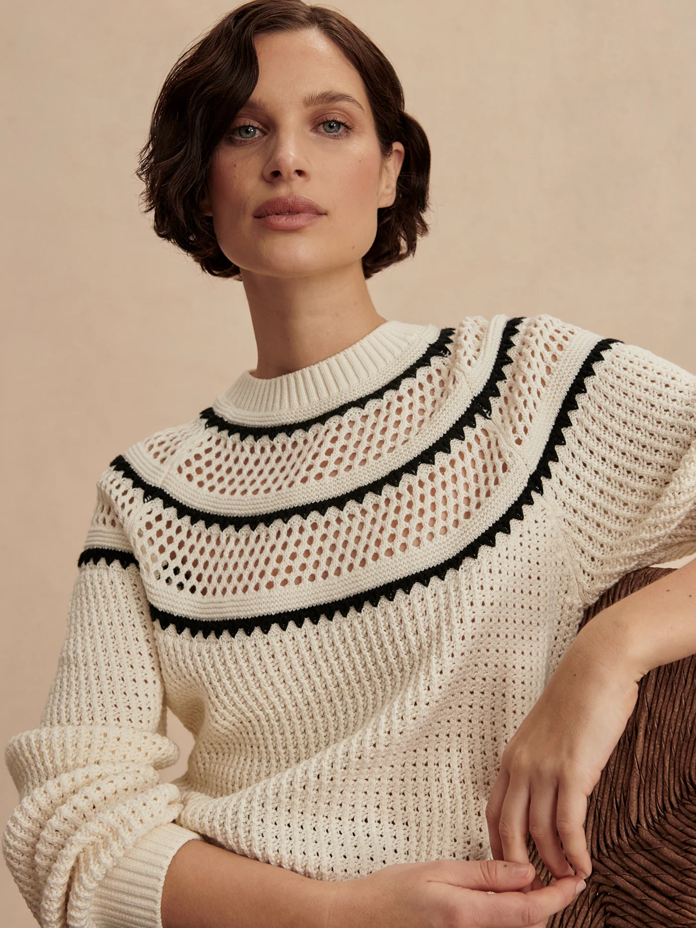 Padbury Pointelle Knit Sweater