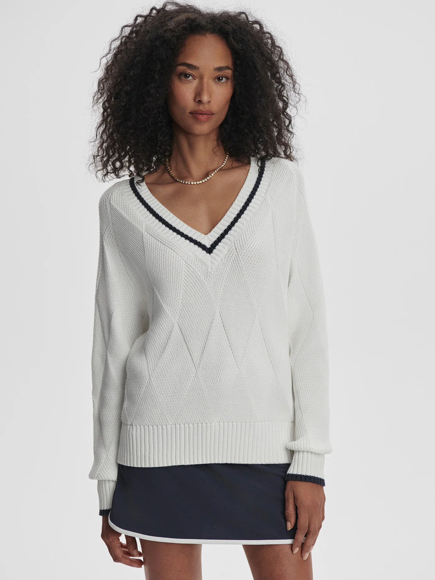 Ray Diamond V-Neck Knit