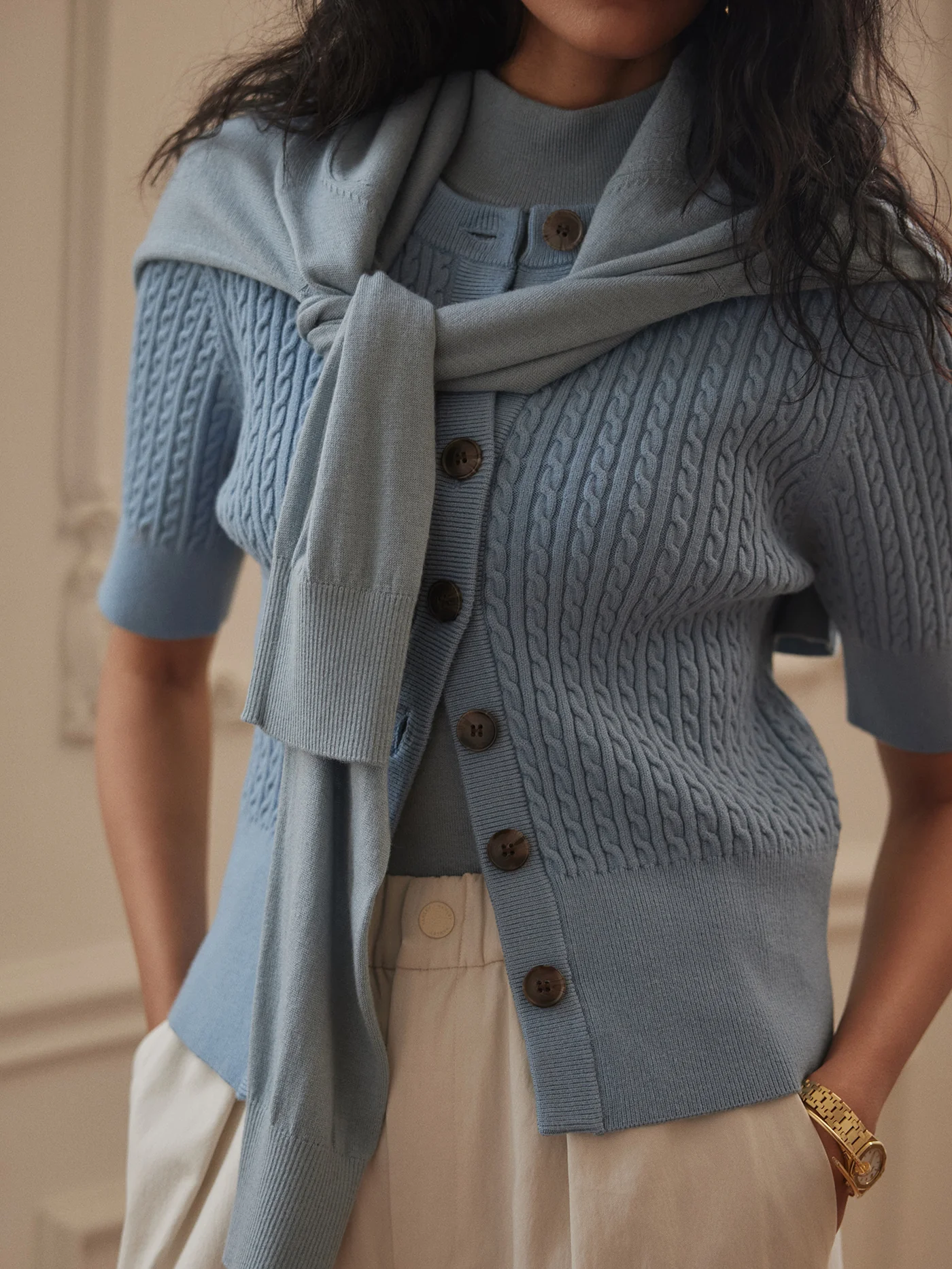 Rhys Short-Sleeve Cardigan 3 Rhys Short-Sleeve Cardigan