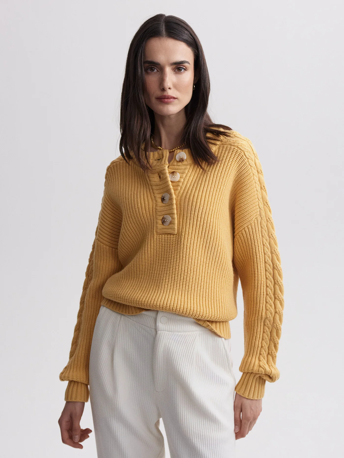 Vera Button Neck Sweater