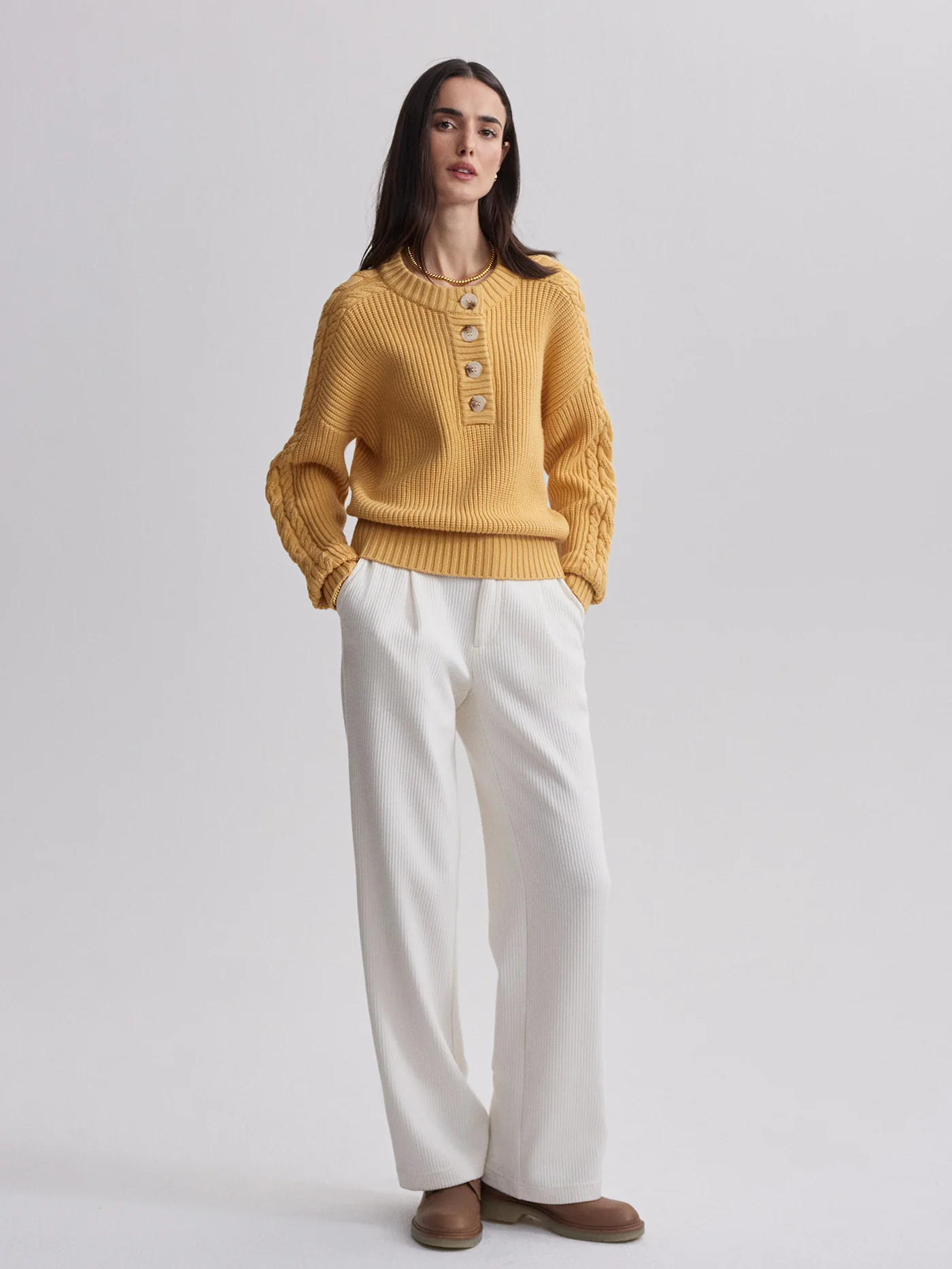 Vera Button Neck Sweater 2 Vera Button Neck Sweater
