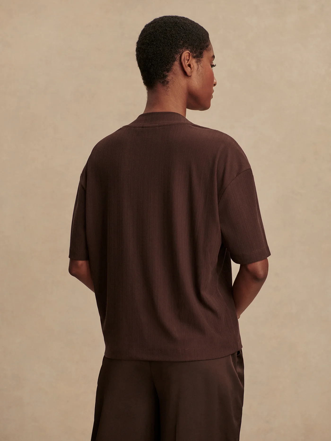 Kasey Mock Placket Rib Tee 23 Kasey Mock Placket Rib Tee