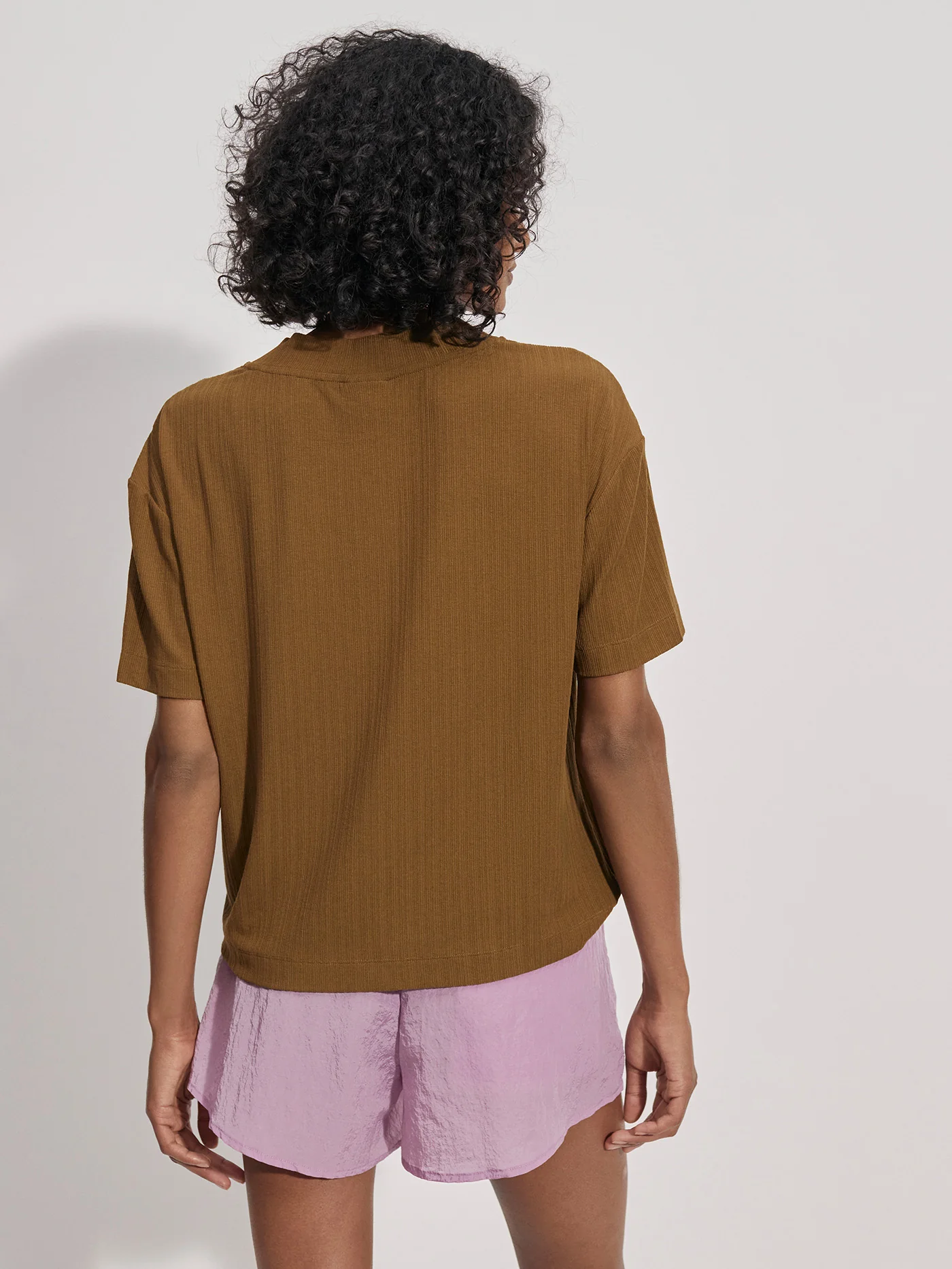Kasey Mock Placket Rib Tee 27 Kasey Mock Placket Rib Tee