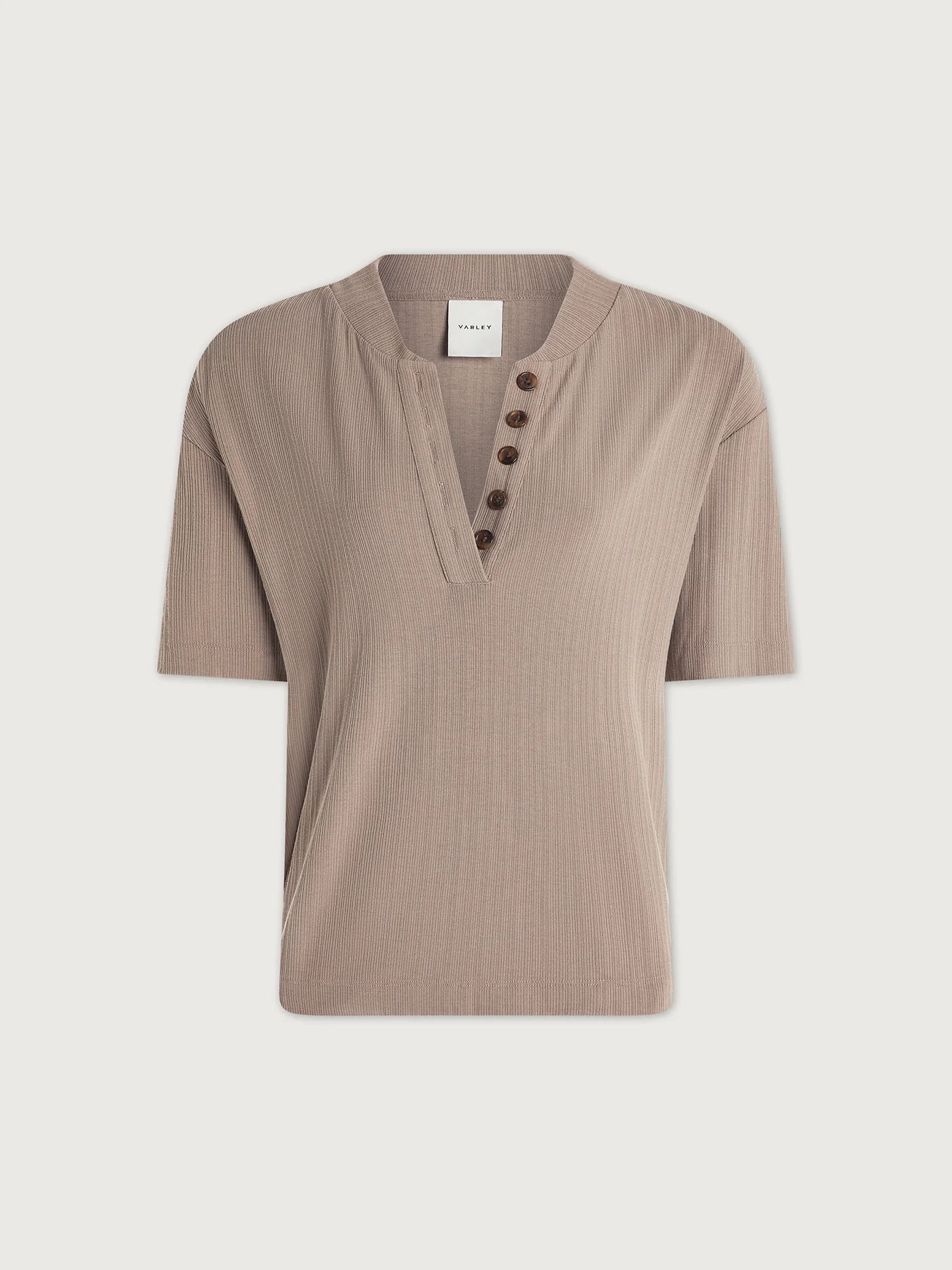 Kasey Mock Placket Rib Tee 4 Kasey Mock Placket Rib Tee