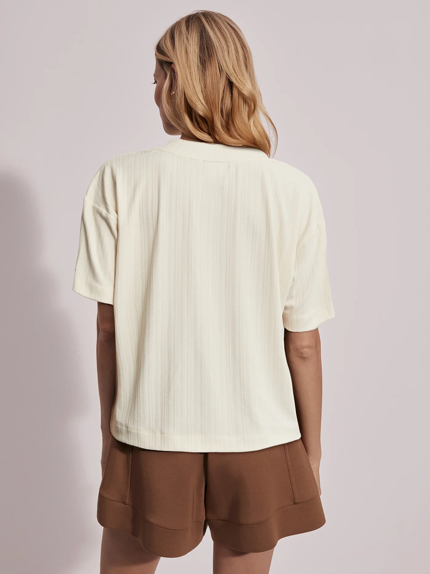 Kasey Mock Placket Rib Tee 7 Kasey Mock Placket Rib Tee