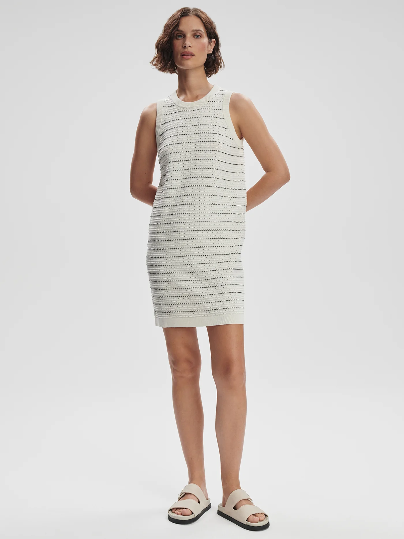 Mindy Contrast Stitch Knit Dress 8 Mindy Contrast Stitch Knit Dress