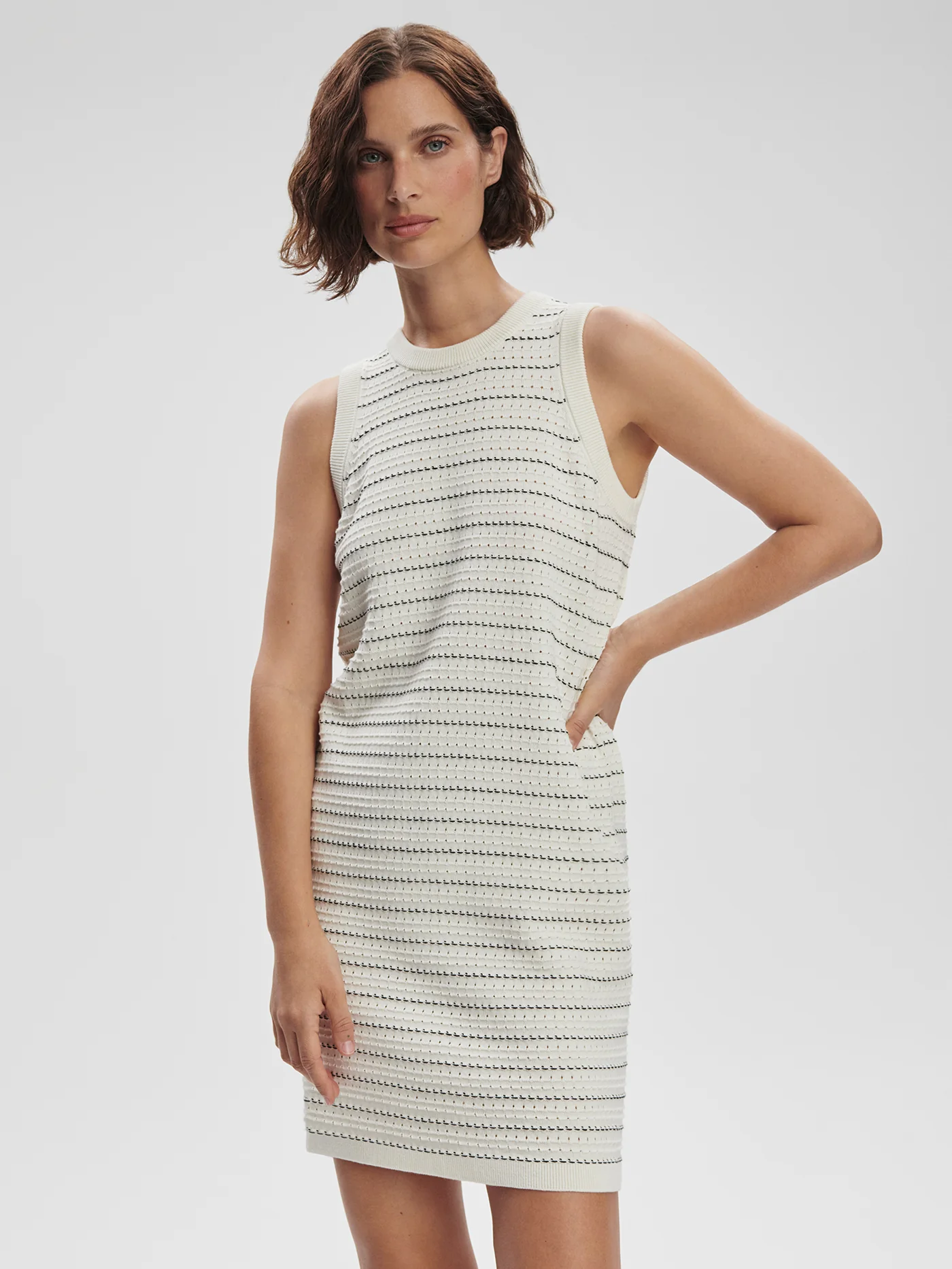 Mindy Contrast Stitch Knit Dress 9 Mindy Contrast Stitch Knit Dress