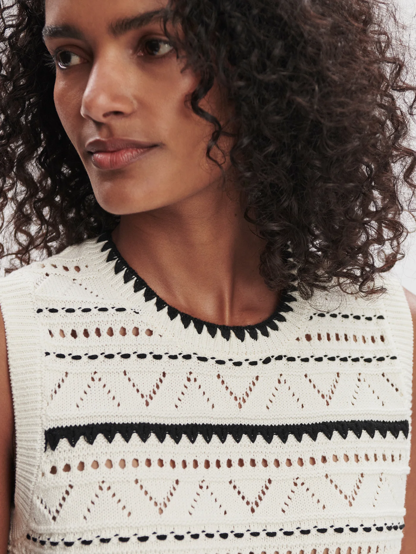 Athena Pointelle Knit Vest 4 Athena Pointelle Knit Vest
