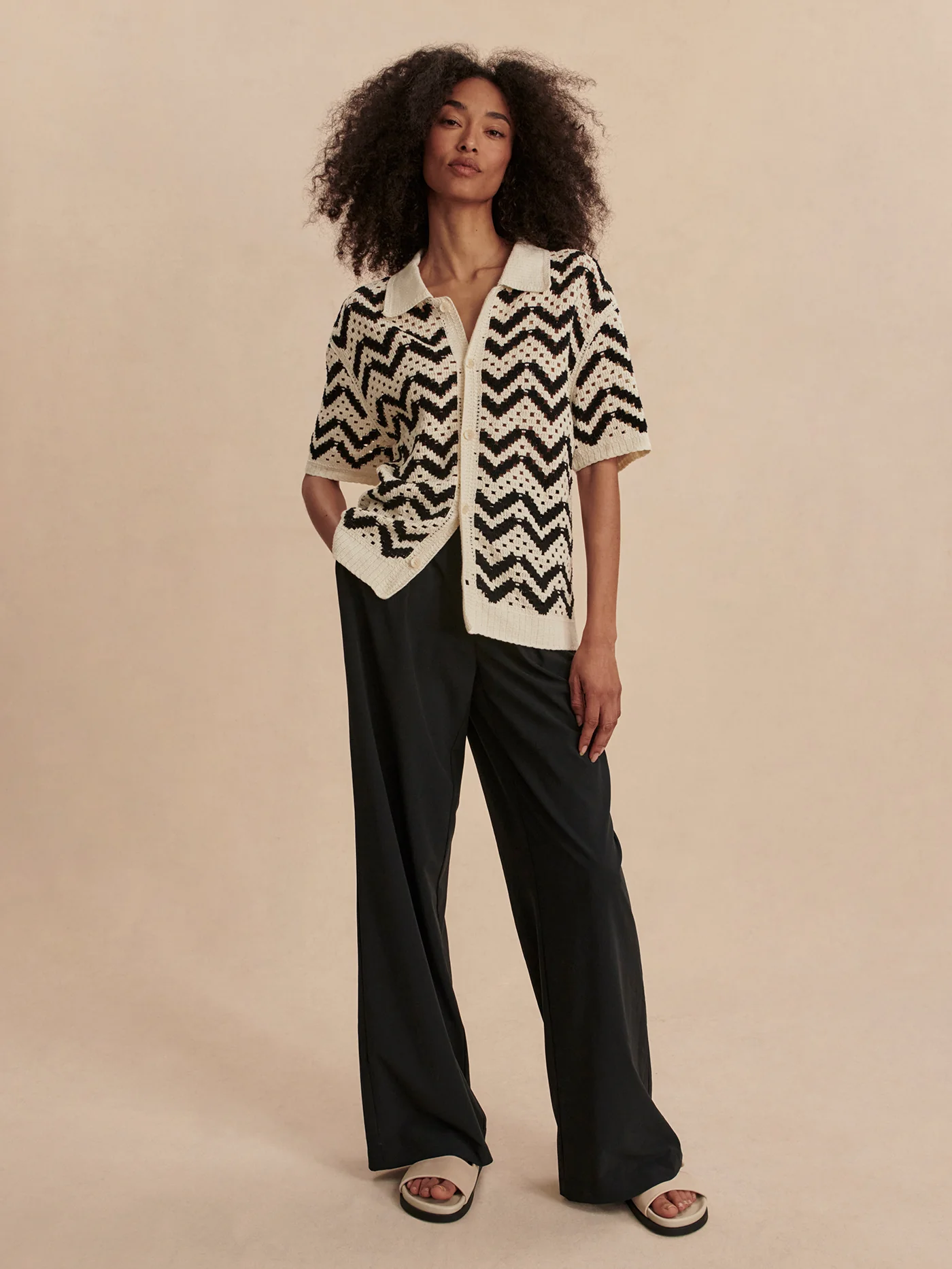 Anais Crochet Polo Shirt 2 Anais Crochet Polo Shirt