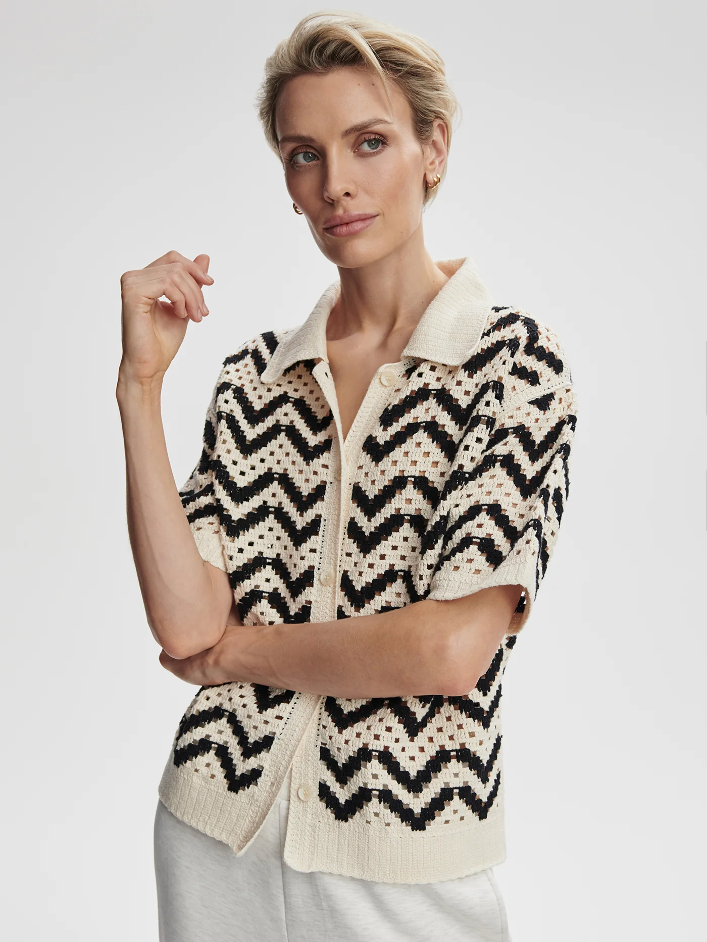 Anais Crochet Polo Shirt 5 Anais Crochet Polo Shirt