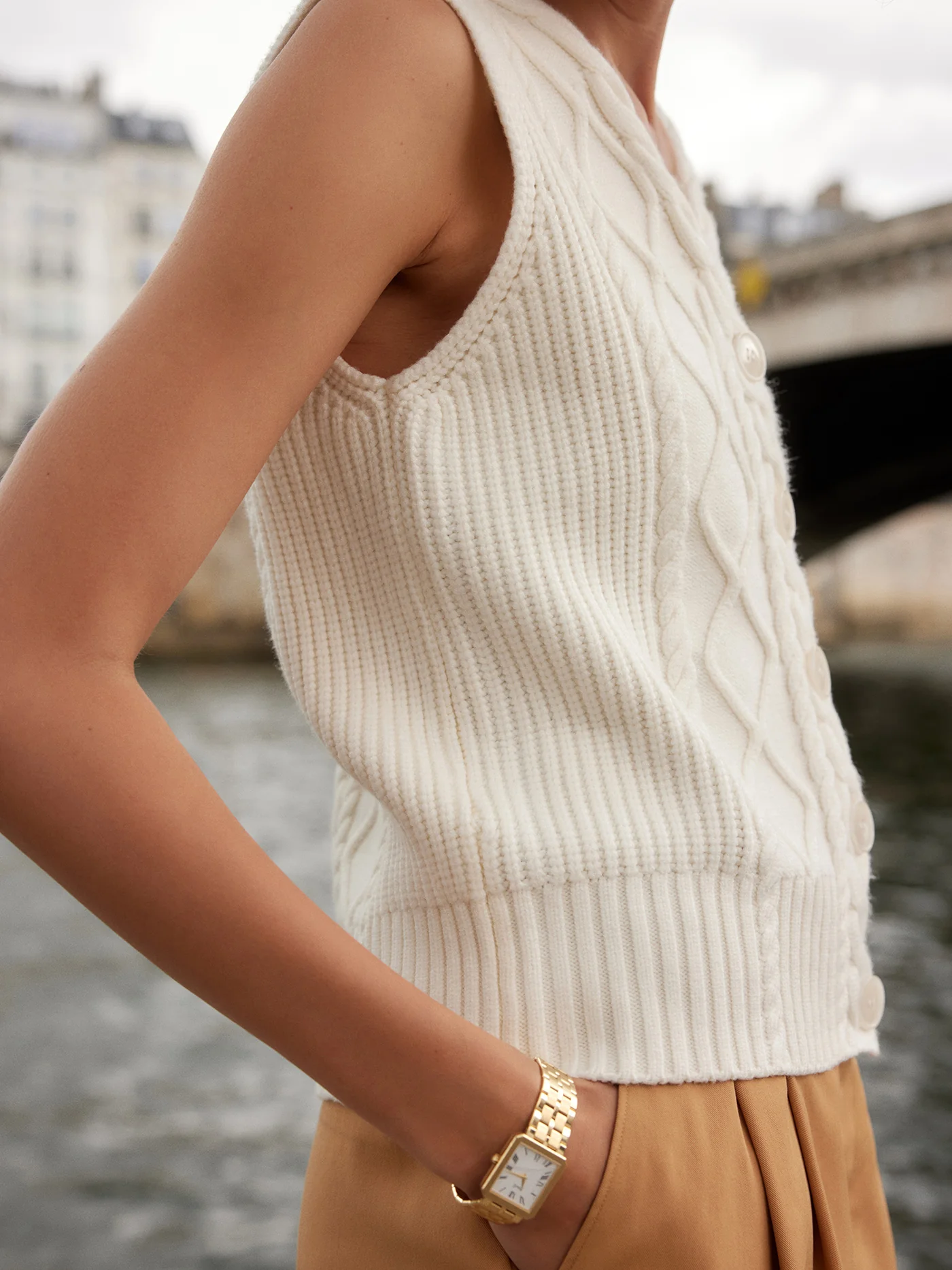 Tatyana Cable Knit Vest 3 Tatyana Cable Knit Vest
