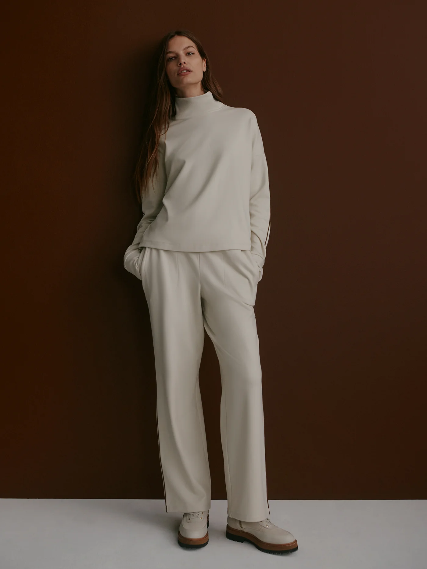 Brushed Rib Straight-Leg Pant 28 7 Brushed Rib Straight-Leg Pant 28