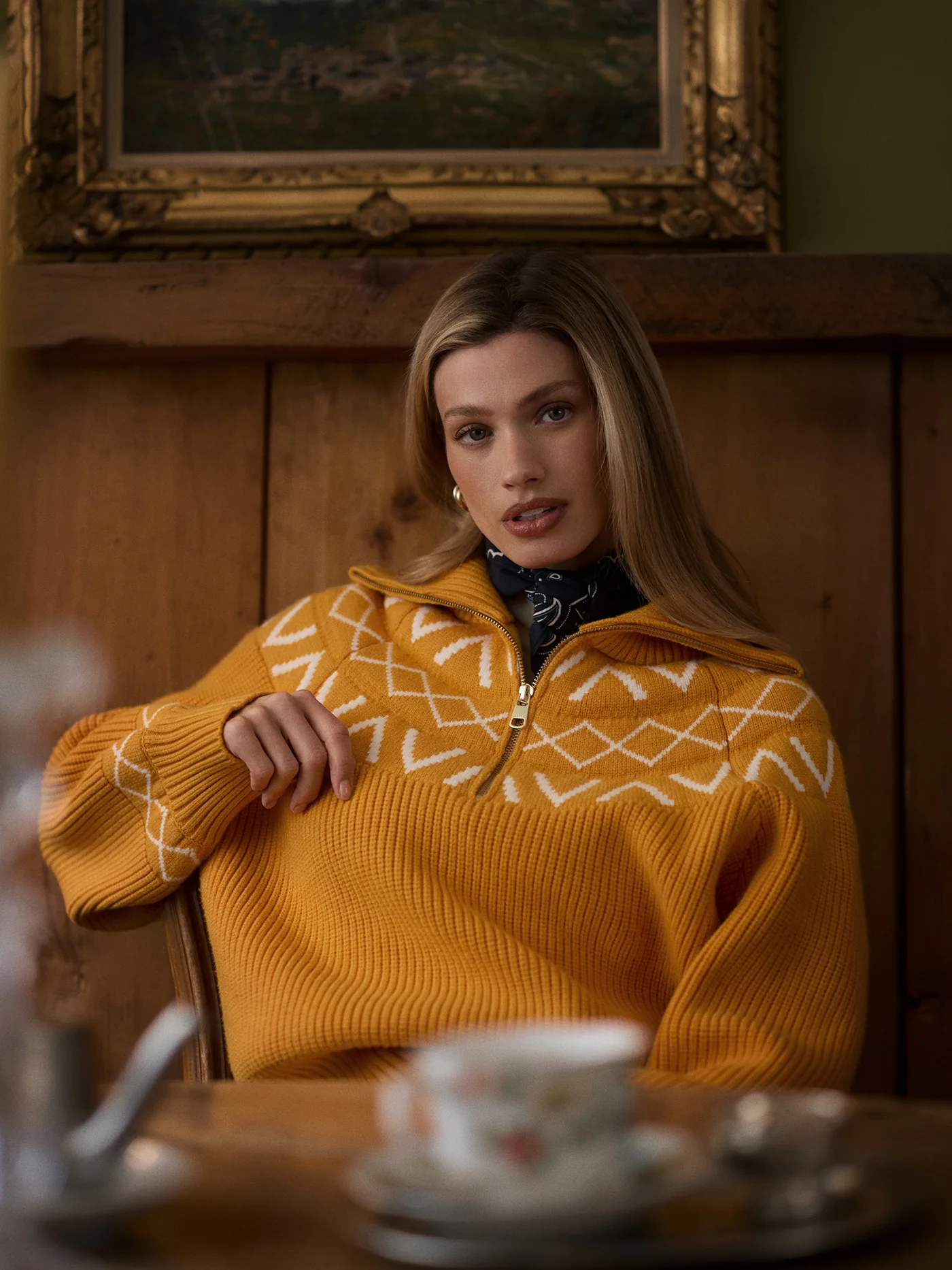 Sigrid Fairisle Half-Zip Knit
