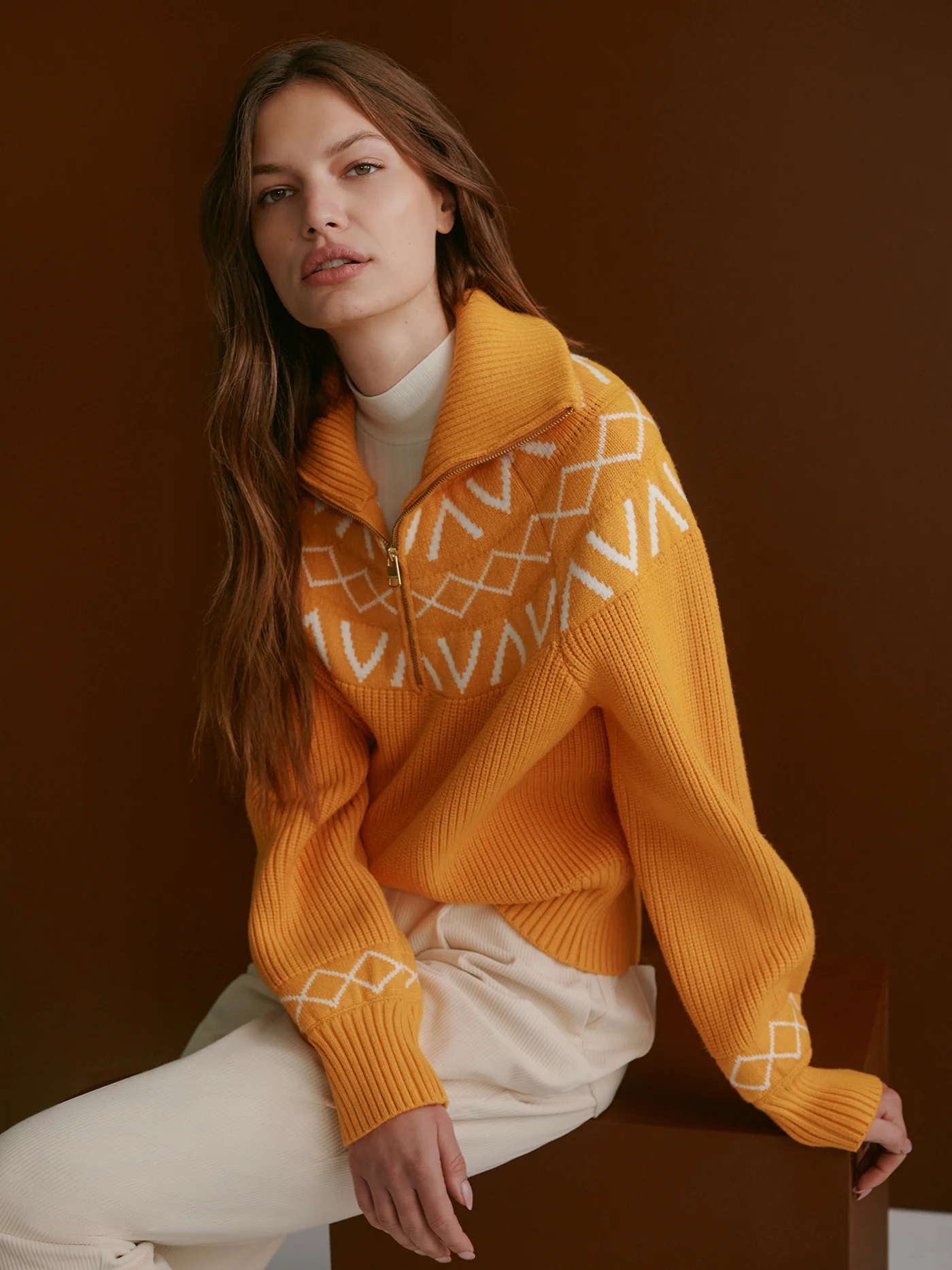 Sigrid Fairisle Half-Zip Knit 2 Sigrid Fairisle Half-Zip Knit