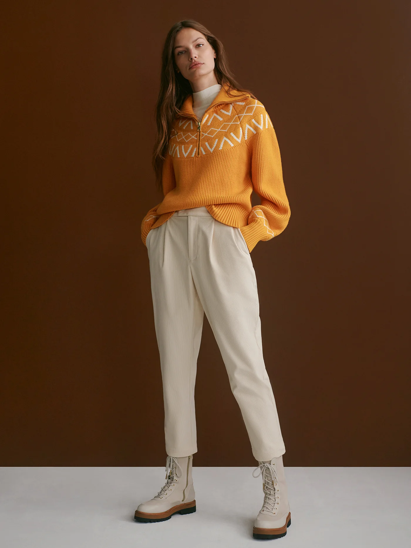 Sigrid Fairisle Half-Zip Knit 3 Sigrid Fairisle Half-Zip Knit