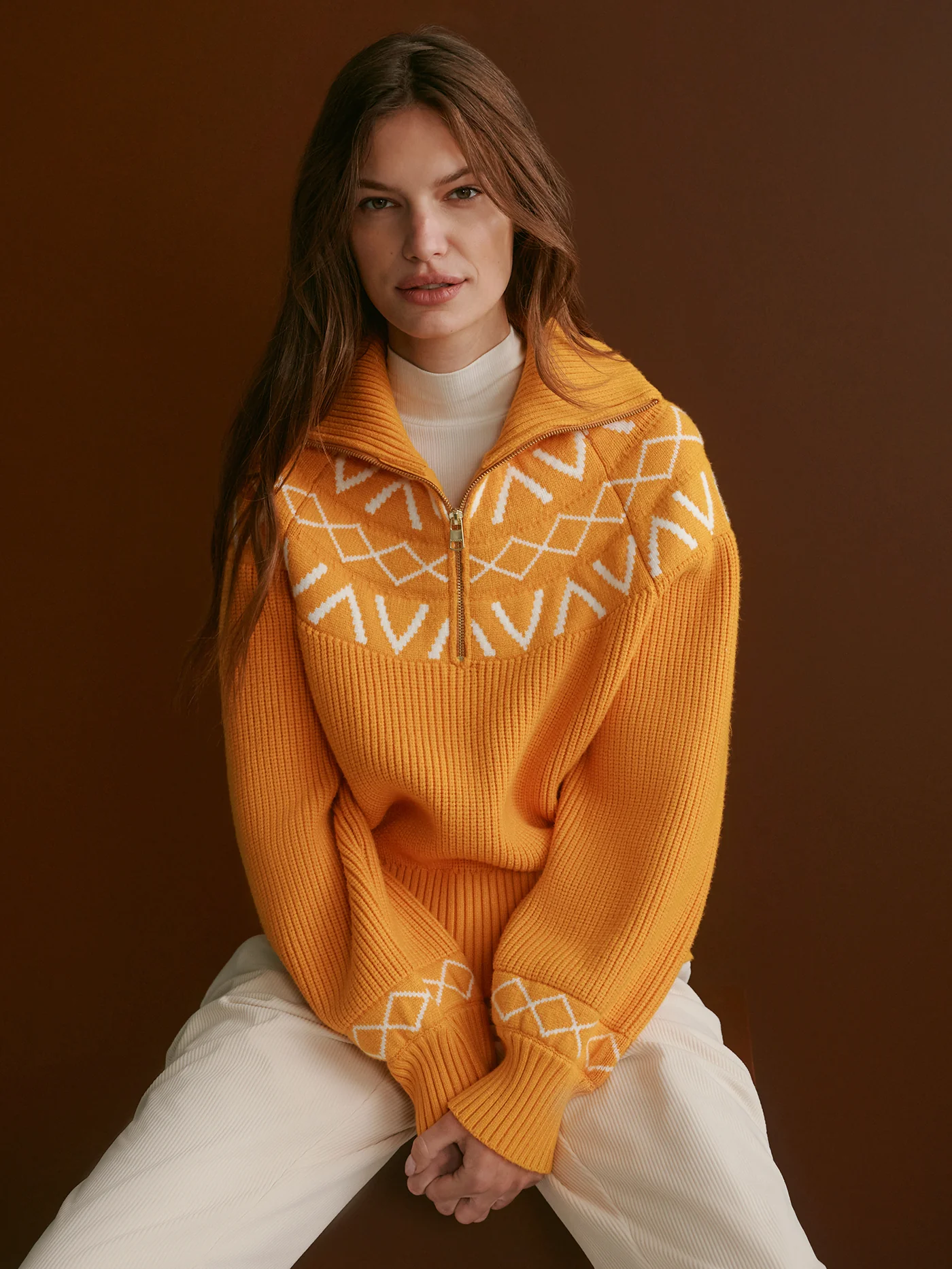 Sigrid Fairisle Half-Zip Knit 4 Sigrid Fairisle Half-Zip Knit
