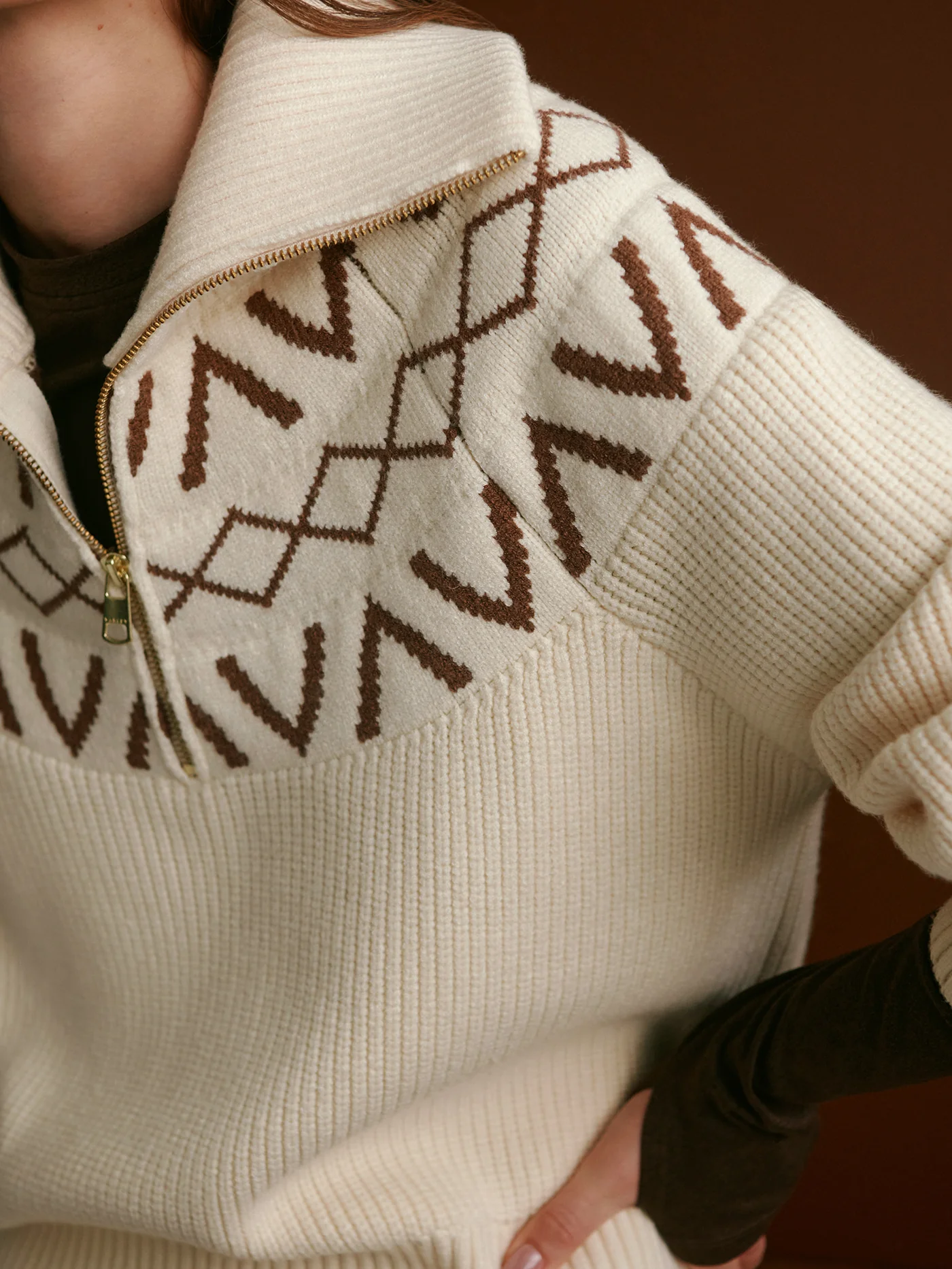 Sigrid Fairisle Half-Zip Knit 8 Sigrid Fairisle Half-Zip Knit