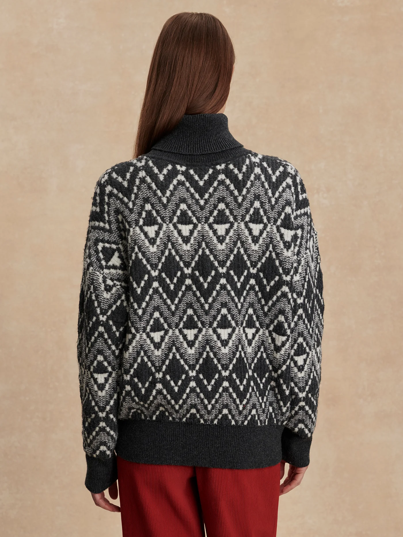 Ida Relaxed Fairisle Roll-Neck Knit 3 Ida Relaxed Fairisle Roll-Neck Knit