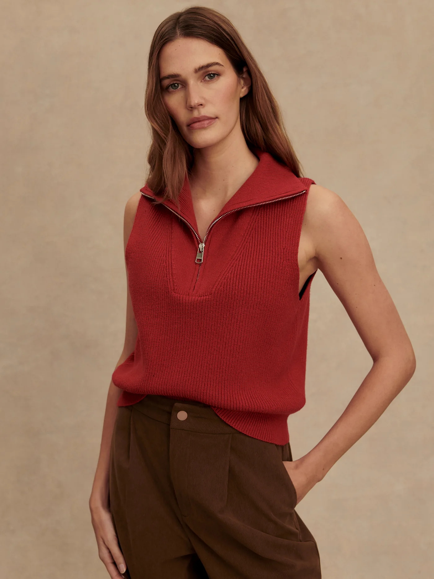 Amina Half Zip Knit