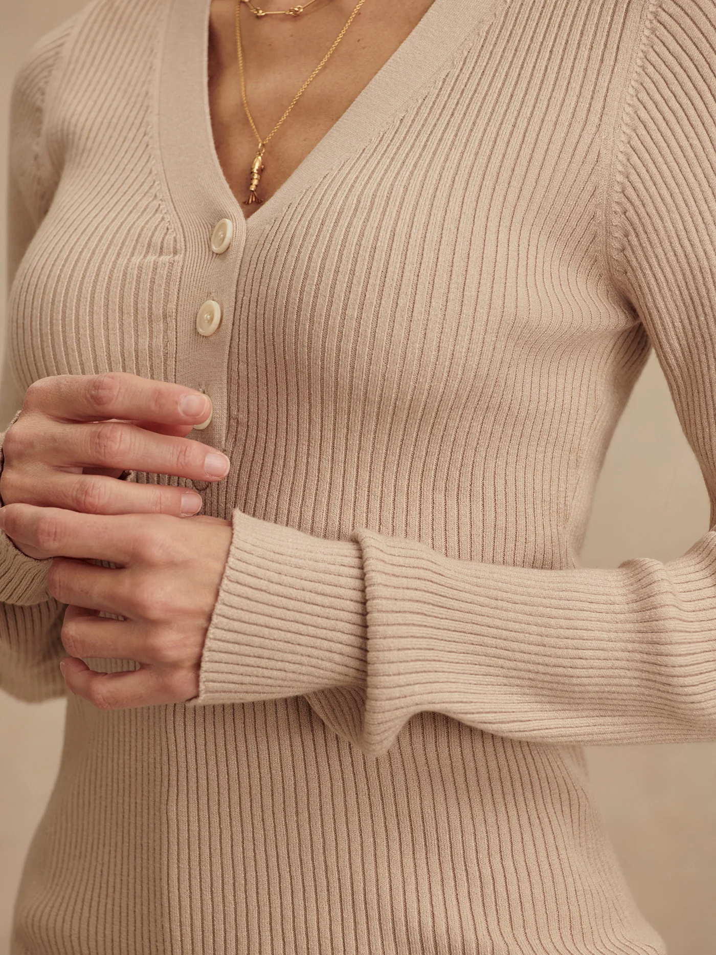 Blanca V-Neck Rib Knit Top 4 Blanca V-Neck Rib Knit Top
