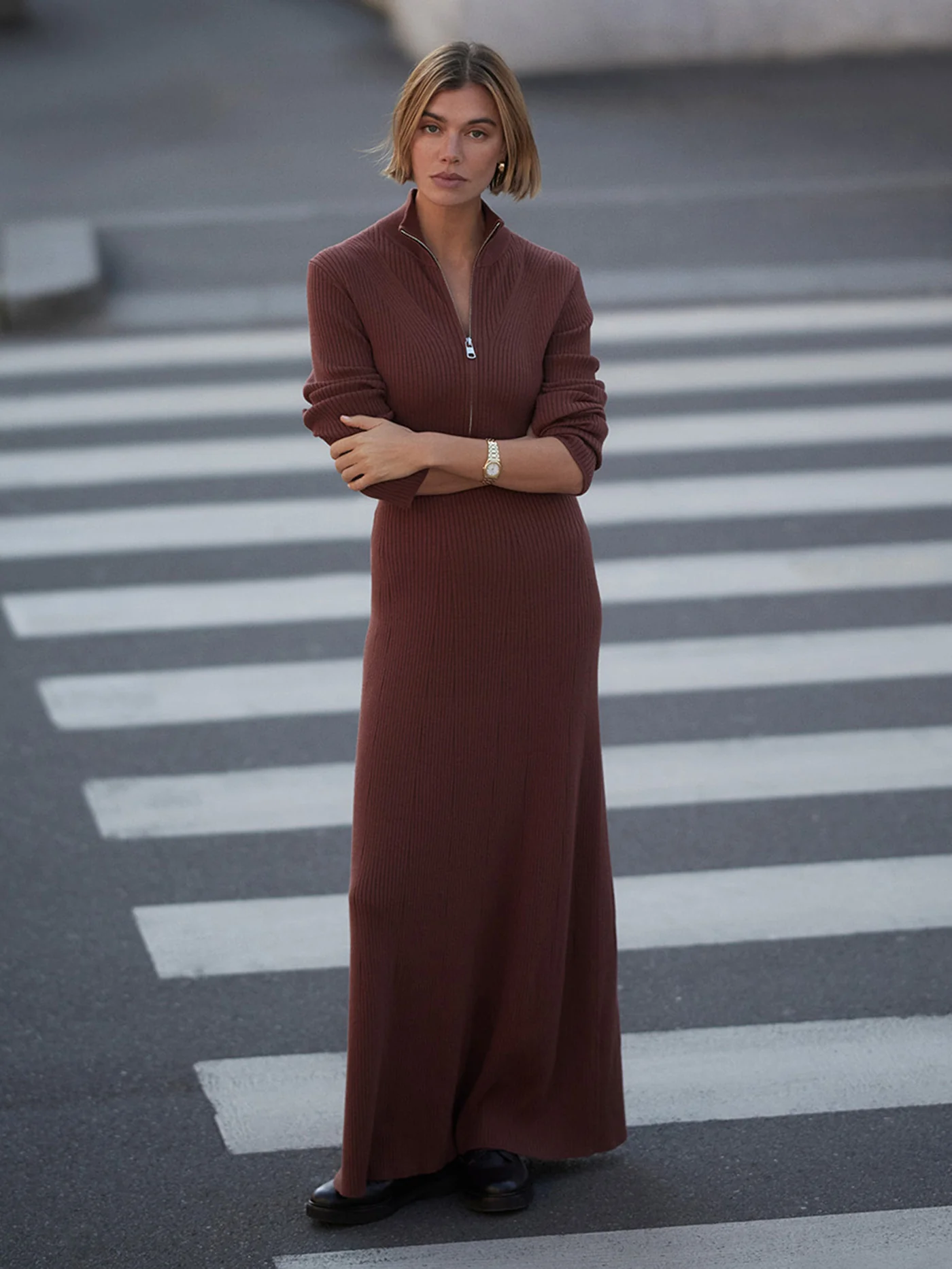 Burnet Zip Knit Maxi Dress