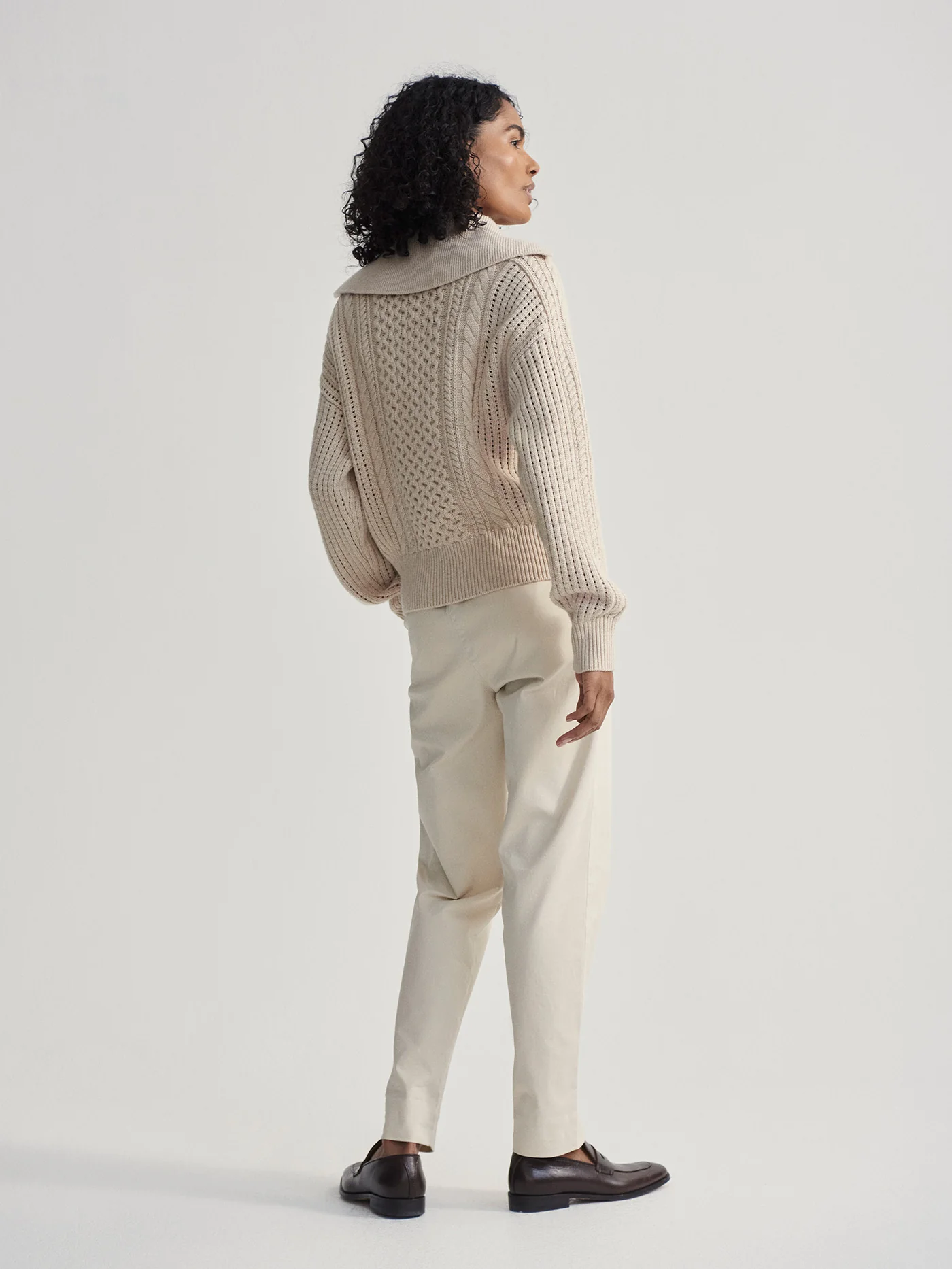 Camello Relaxed Cable Half Zip 3 Camello Relaxed Cable Half Zip