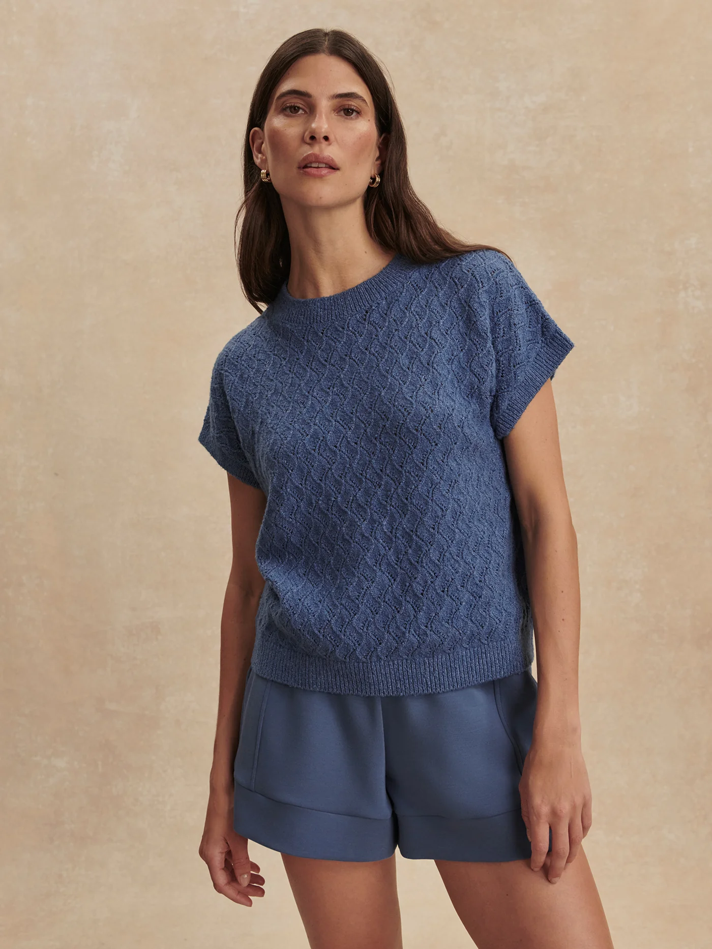 Manae Pointelle Knit Top 2 Manae Pointelle Knit Top