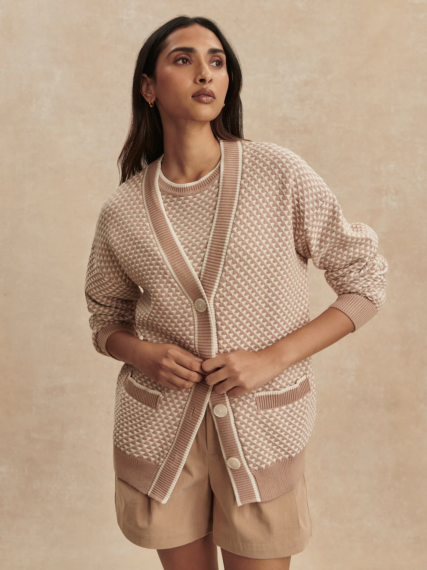 Tarran Stitch Knit Cardigan 2 Tarran Stitch Knit Cardigan