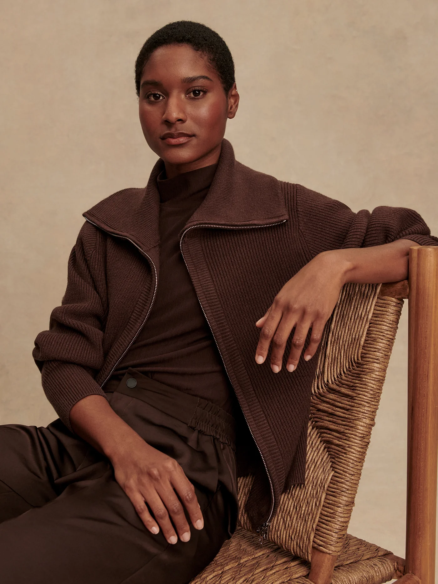 Enrico Zip-Through Knit Jacket