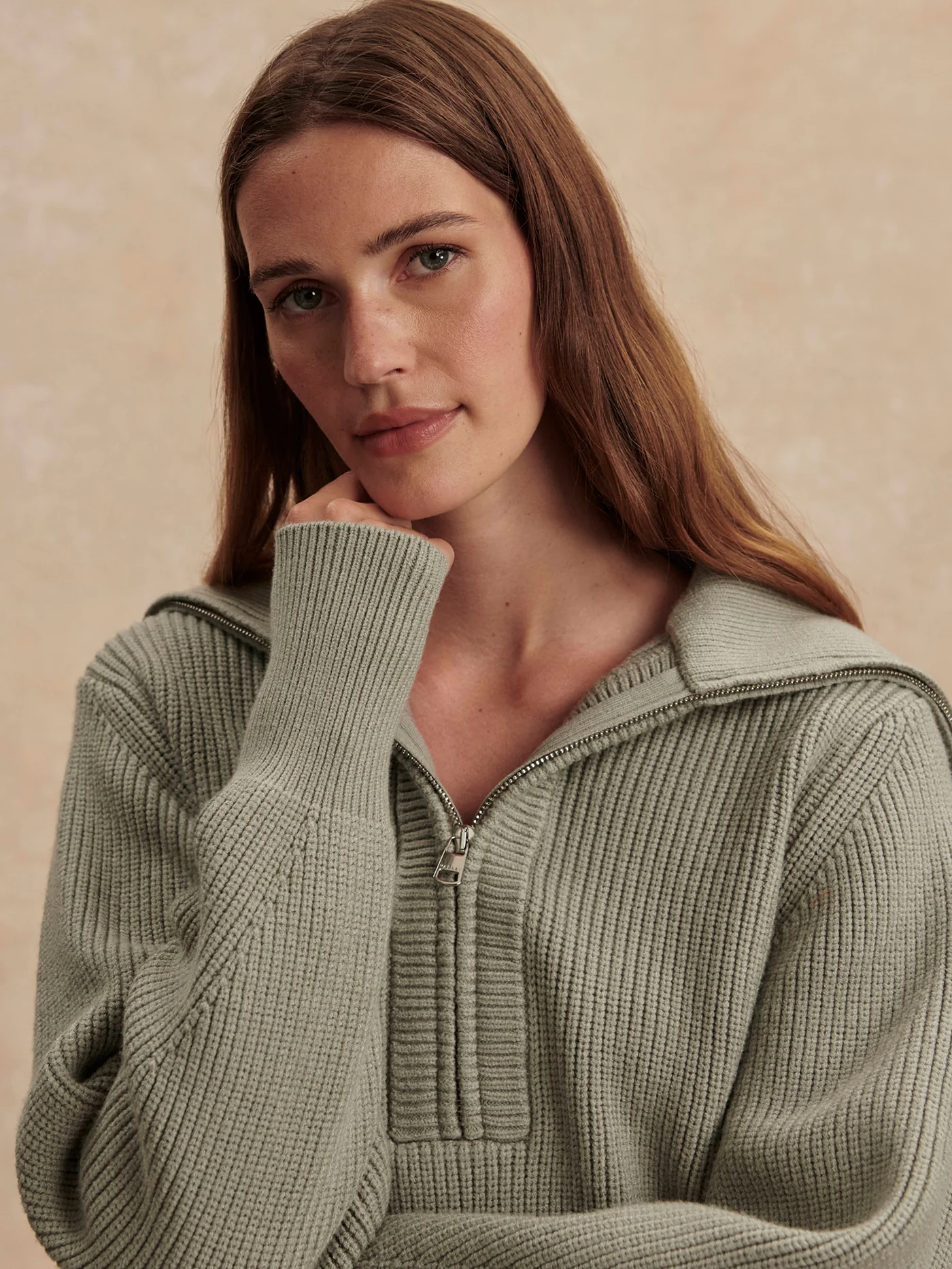 Maura Half Zip Rib Knit 16 Maura Half Zip Rib Knit