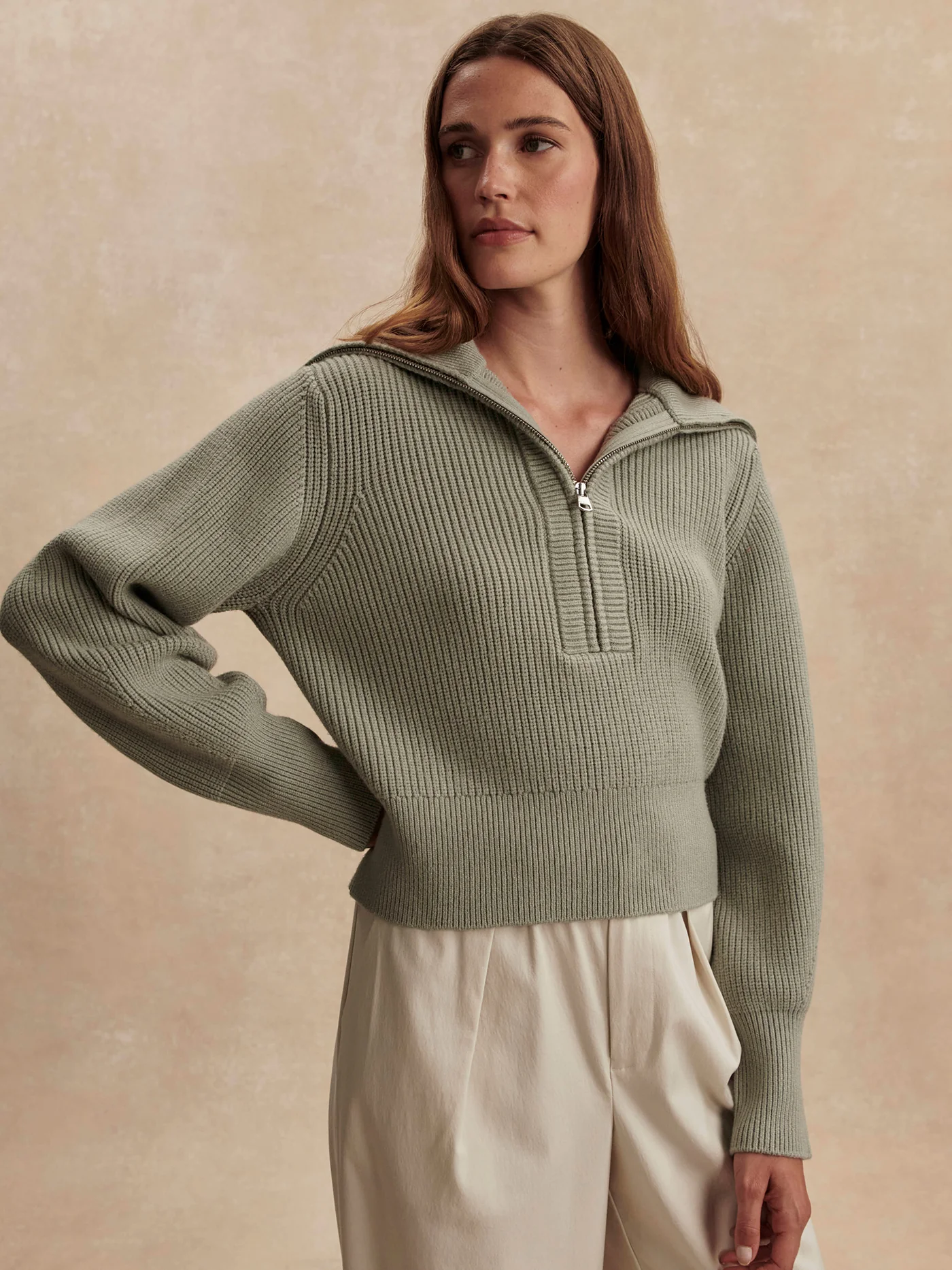 Maura Half Zip Rib Knit 17 Maura Half Zip Rib Knit