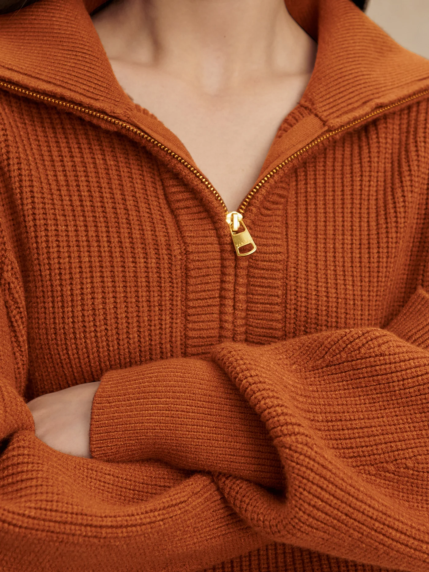 Maura Half Zip Rib Knit 22 Maura Half Zip Rib Knit