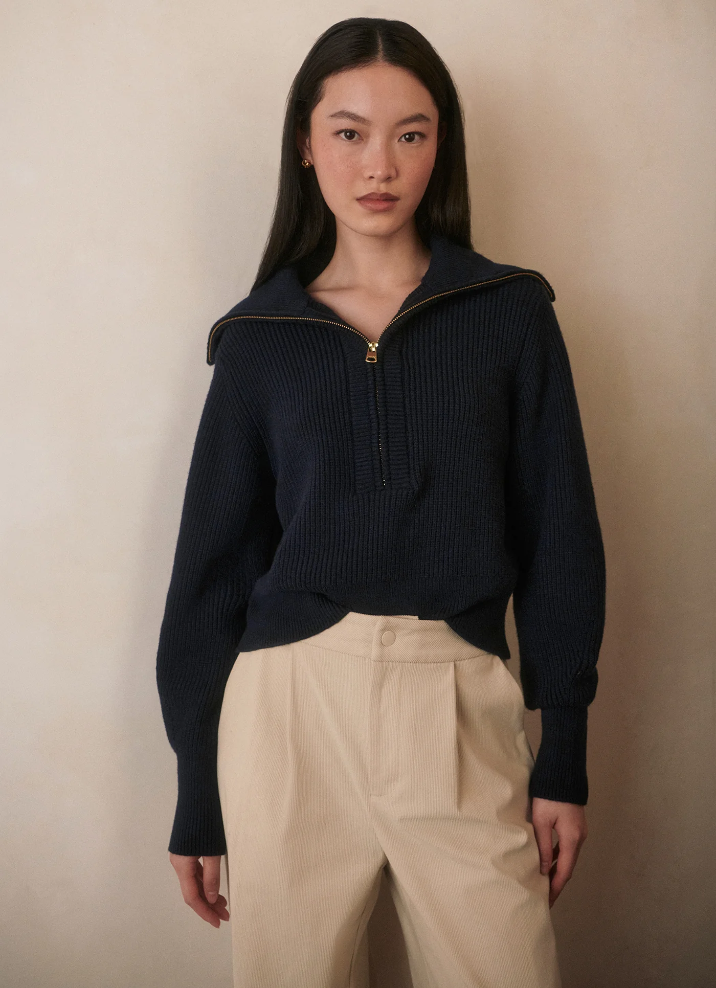 Maura Half Zip Rib Knit 25 Maura Half Zip Rib Knit