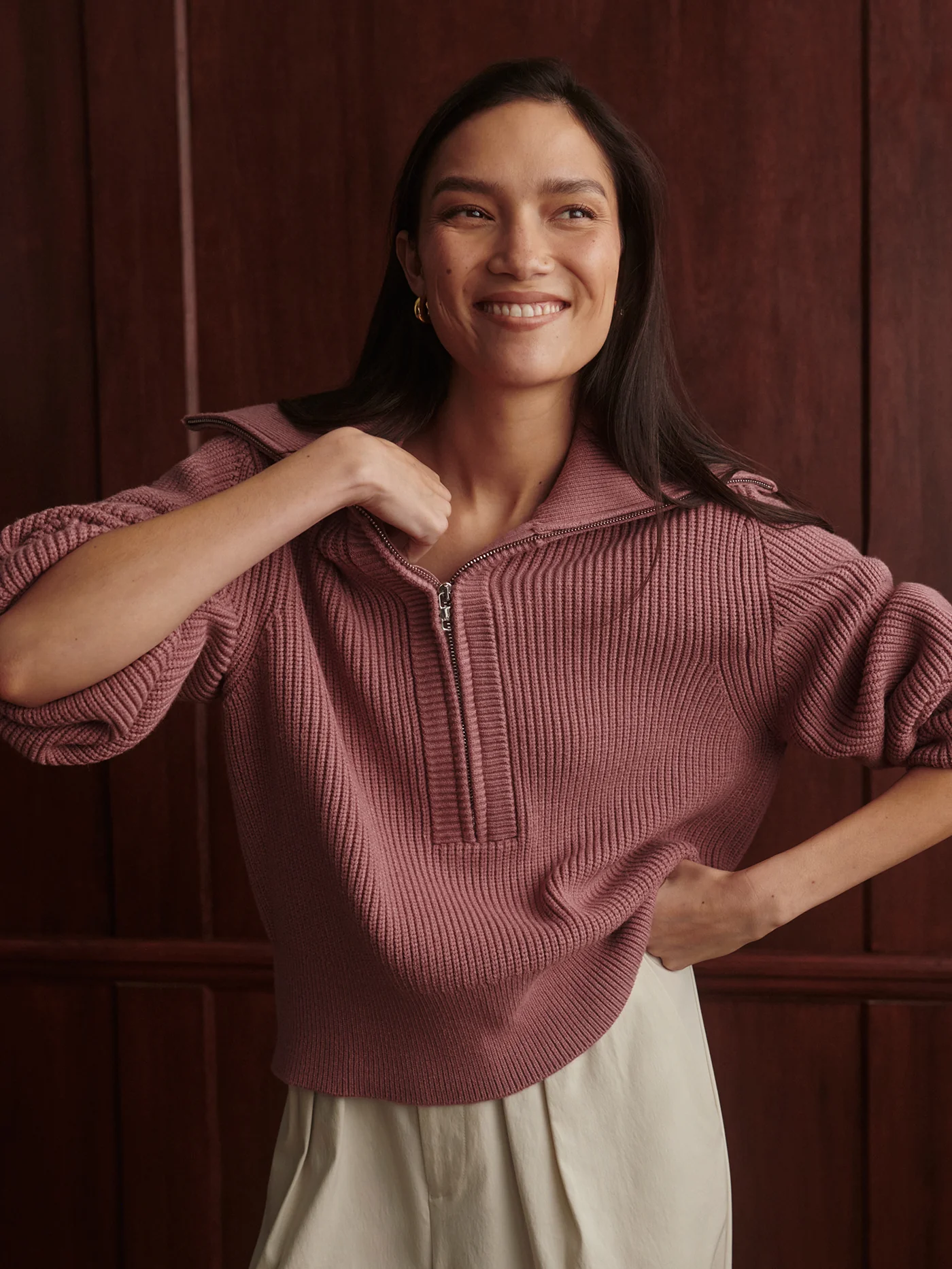 Maura Half Zip Rib Knit 31 Maura Half Zip Rib Knit