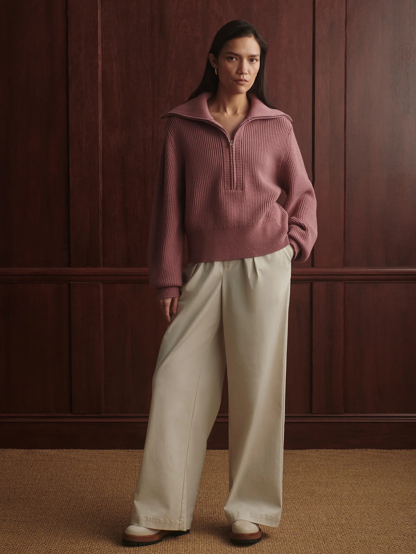 Maura Half Zip Rib Knit 32 Maura Half Zip Rib Knit