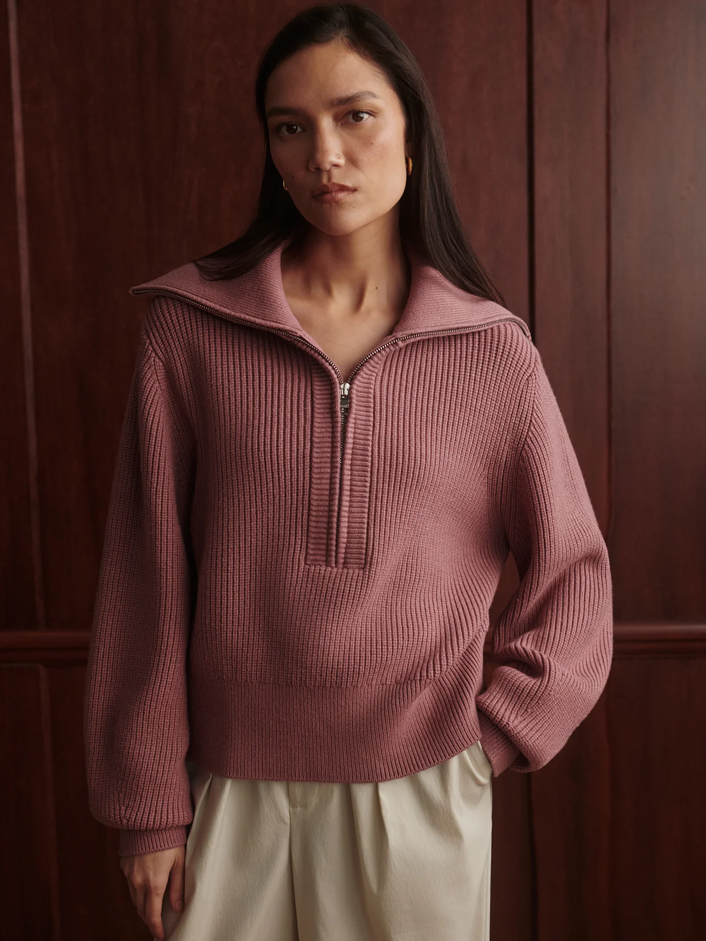 Maura Half Zip Rib Knit 33 Maura Half Zip Rib Knit