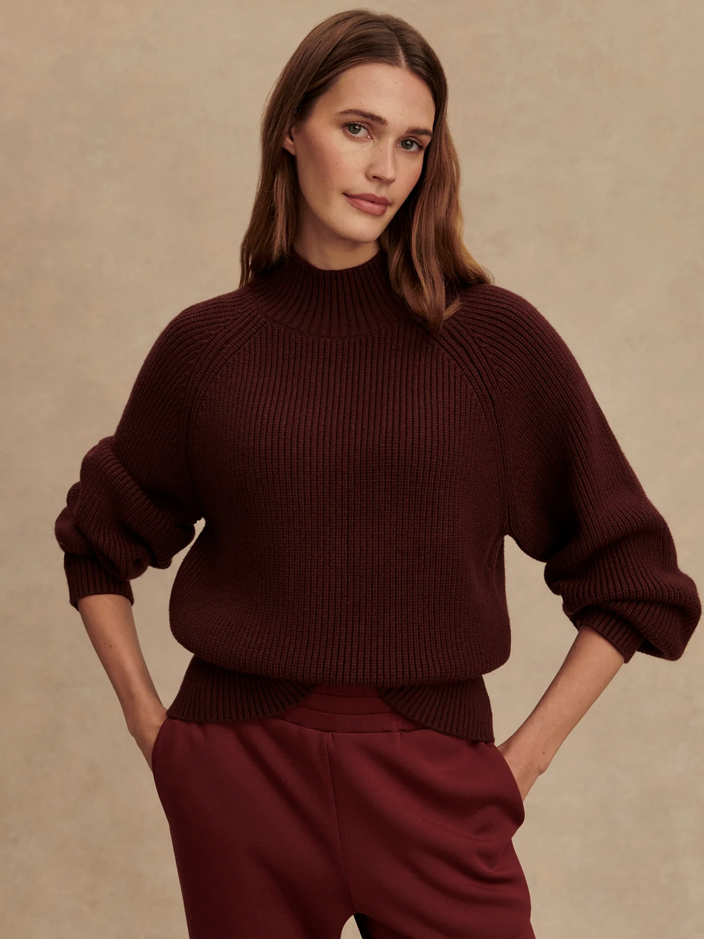 Martina High Neck Rib Knit