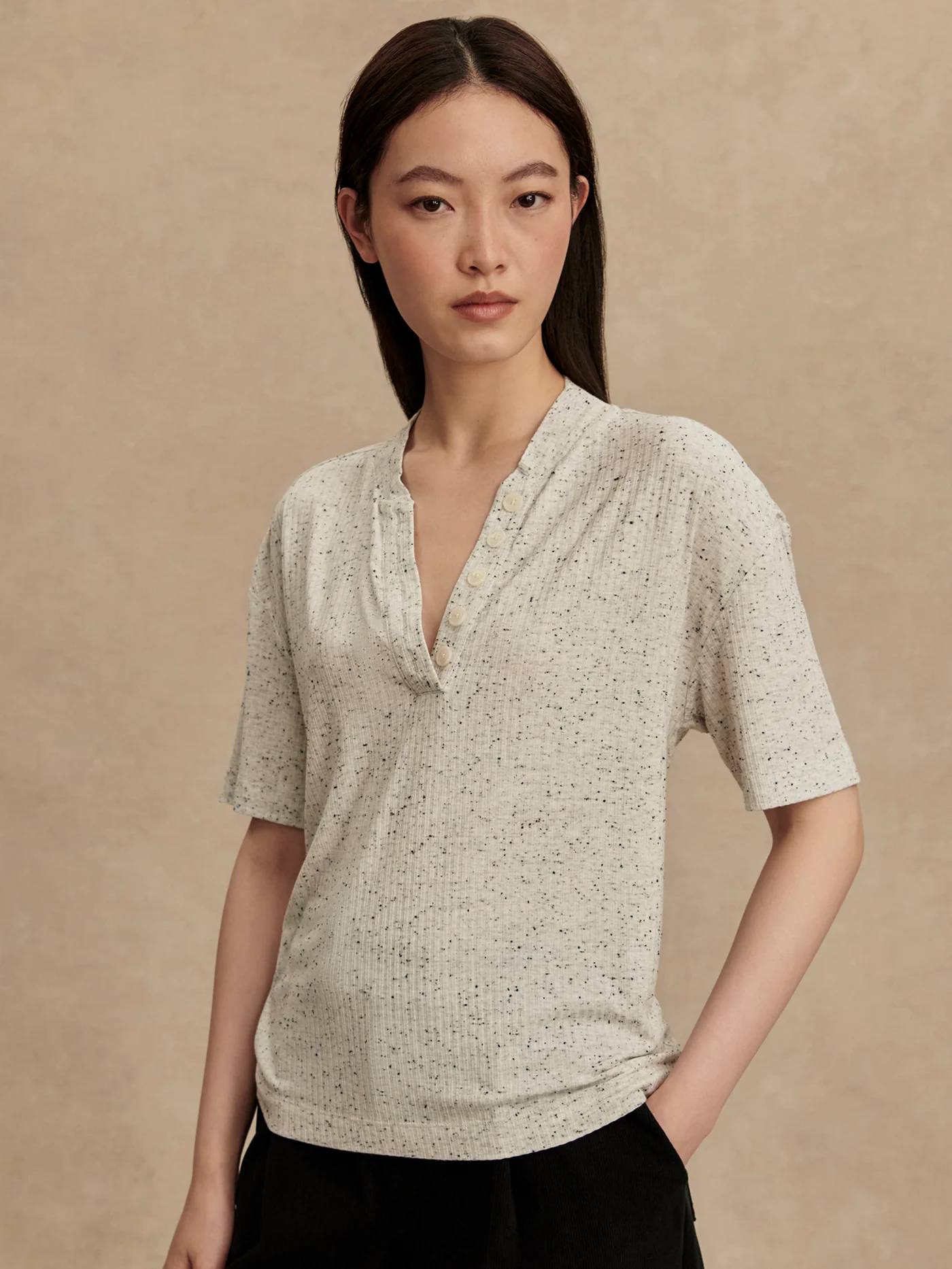 Odette Mock Placket Tee 11 Odette Mock Placket Tee