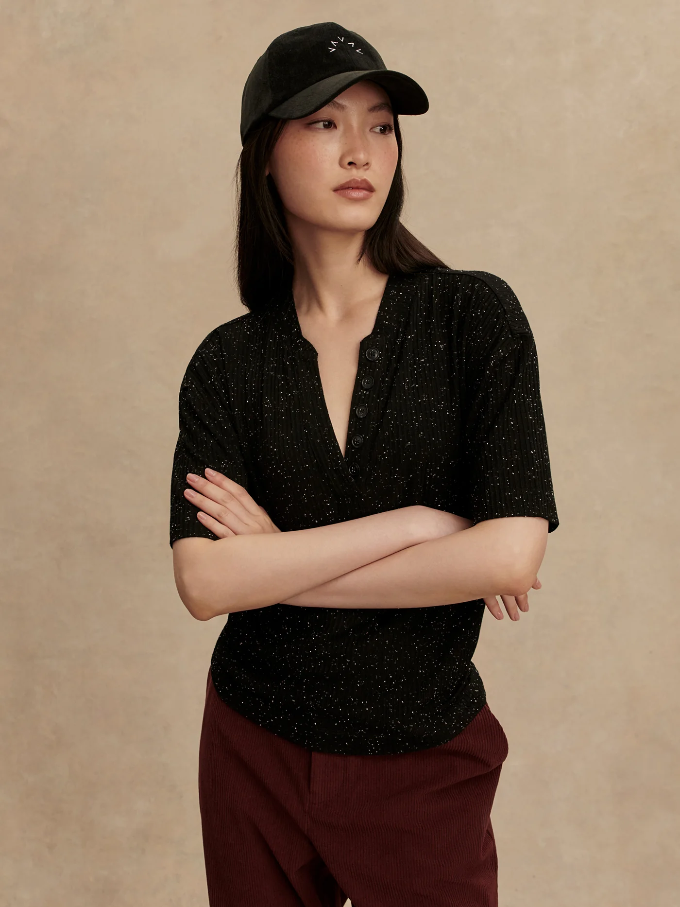 Odette Mock Placket Tee 2 Odette Mock Placket Tee