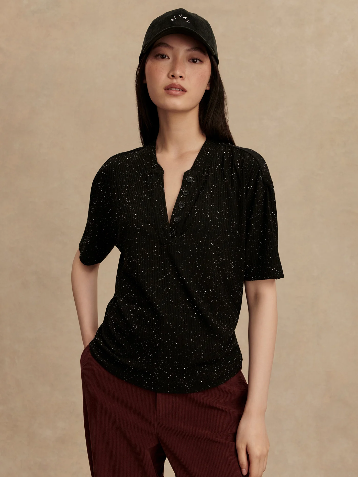 Odette Mock Placket Tee 3 Odette Mock Placket Tee