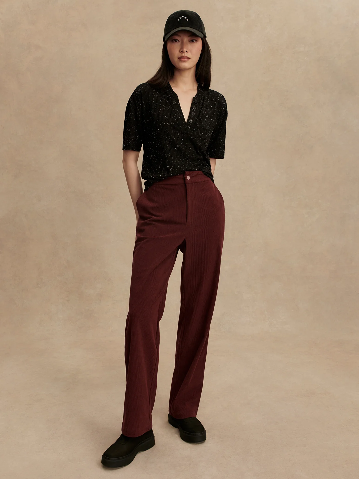 Odette Mock Placket Tee 4 Odette Mock Placket Tee