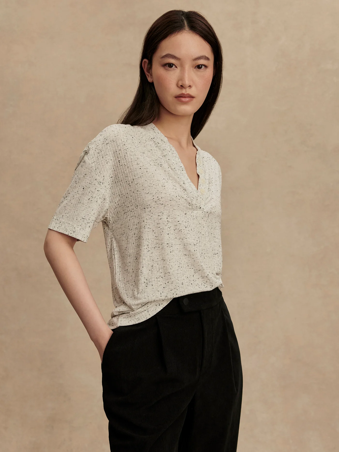 Odette Mock Placket Tee 7 Odette Mock Placket Tee