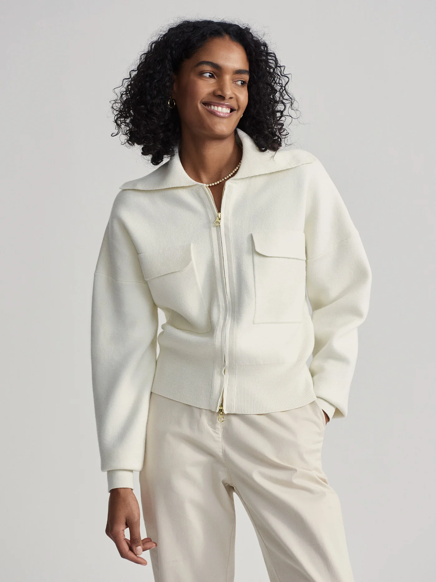 Felise Zip-Through Knit Jacket